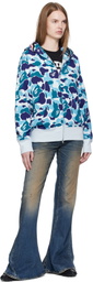 BAPE Blue ABC Camo Shark Full Zip Hoodie