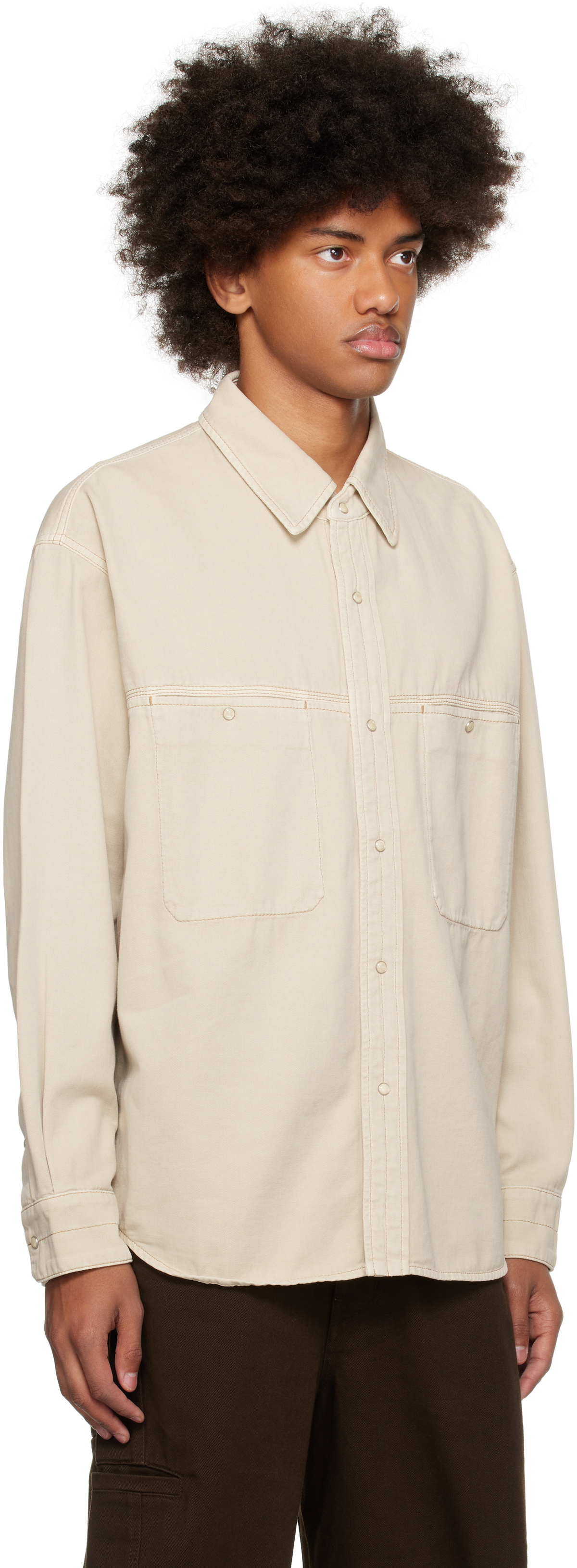 LEMAIRE Black Snaps Denim Shirt Lemaire