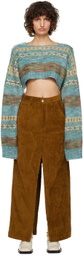 PERVERZE Multicolor Blend Border Sweater