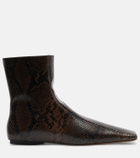 Stella McCartney Snake-effect faux leather ankle boots