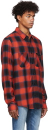 AMIRI Plaid Logo Appliqué Shirt