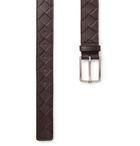 BOTTEGA VENETA - 3cm Intrecciato Leather Belt - Brown