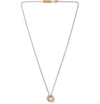 Maison Margiela - Burnished Sterling Silver and Gold-Plated Necklace - Silver