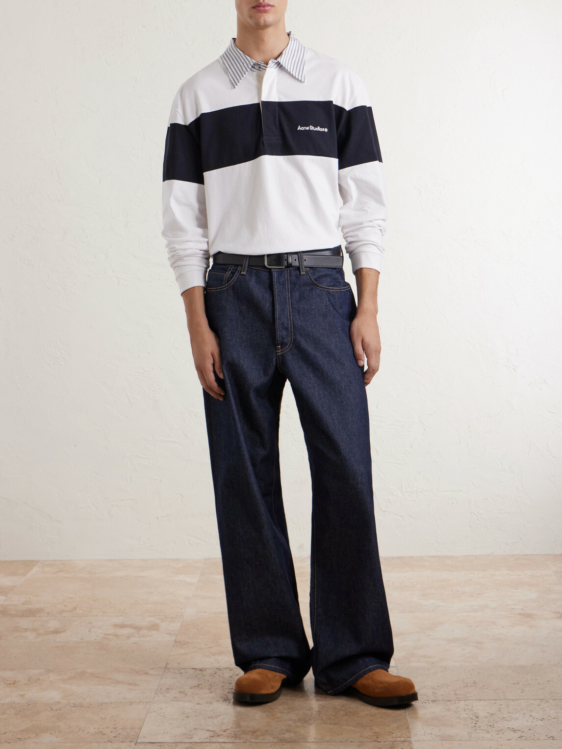 Acne Studios - Logo-Embroidered Cotton-Jersey Polo Shirt - White