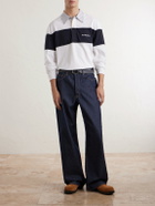 Acne Studios - Logo-Embroidered Cotton-Jersey Polo Shirt - White