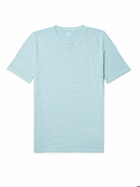 120% - Slim-Fit Linen-Jersey T-Shirt - Blue