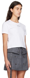 Rokh White Embroidered T-Shirt