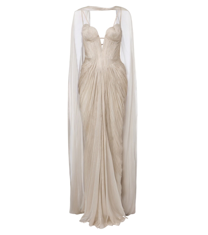 Photo: Maria Lucia Hohan Cecilia silk bustier gown and cape set