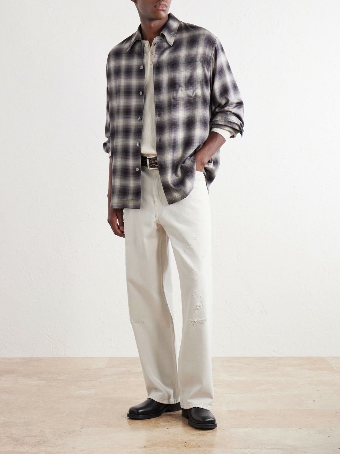 Our Legacy - Vast Straight-Leg Distressed Jeans - White