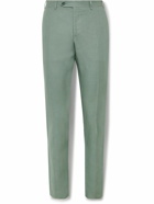 Canali - Straight-Leg Linen Suit Trousers - Green