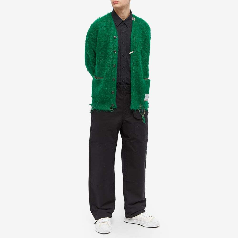 Maison MIHARA YASUHIRO Men's Brushed Knit Cardigan in Green Maison