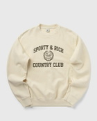 Sporty & Rich Varsity Crest Crewneck Beige Mens Sweatshirt