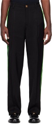Versace Black Striped Trousers