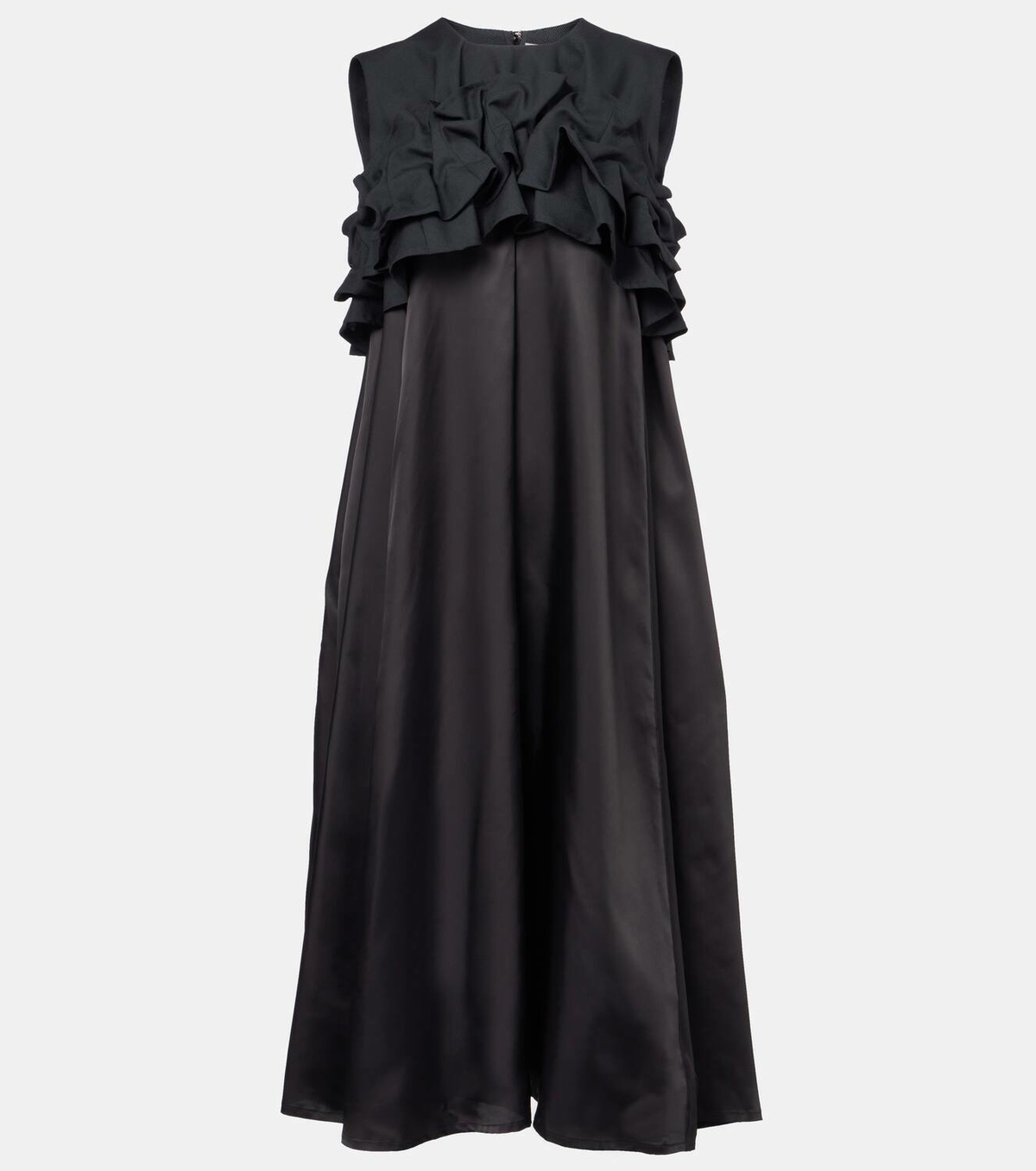 Noir Kei Ninomiya Ruffled wool midi dress
