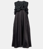 Noir Kei Ninomiya Ruffled wool midi dress