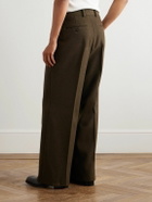 Loro Piana - Hubert Pleated Wool and Cashmere-Blend Wide-Leg Trousers - Brown