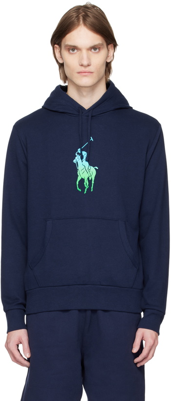 Photo: Polo Ralph Lauren Navy Ombré Big Pony Hoodie