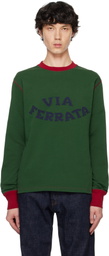 Drake's Green 'Via Ferrata' Cotton Long-Sleeve Hiking T-shirt