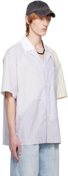 Feng Chen Wang Gray Multi Stripe Shirt