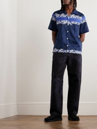 NOMA t.d. - Camp-Collar Printed Cotton-Sateen Shirt - Blue
