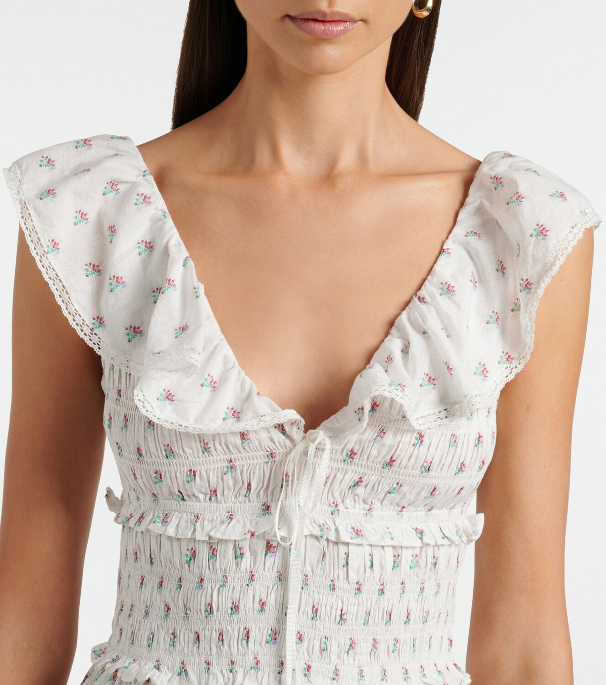 Dôen Sorina floral cotton midi dress