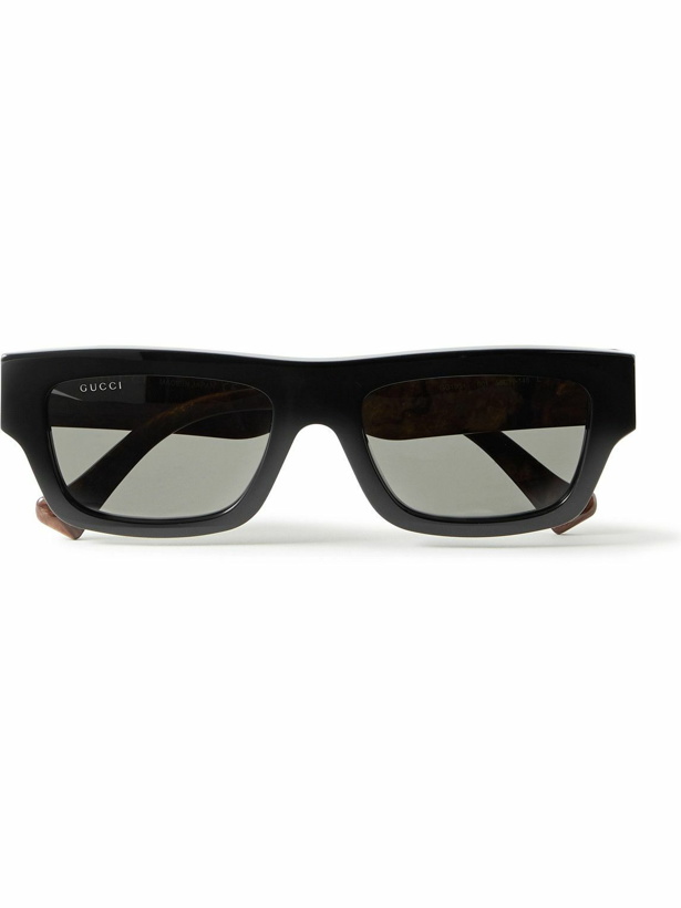 Photo: Gucci Eyewear - Rectangular-Frame Acetate Sunglasses
