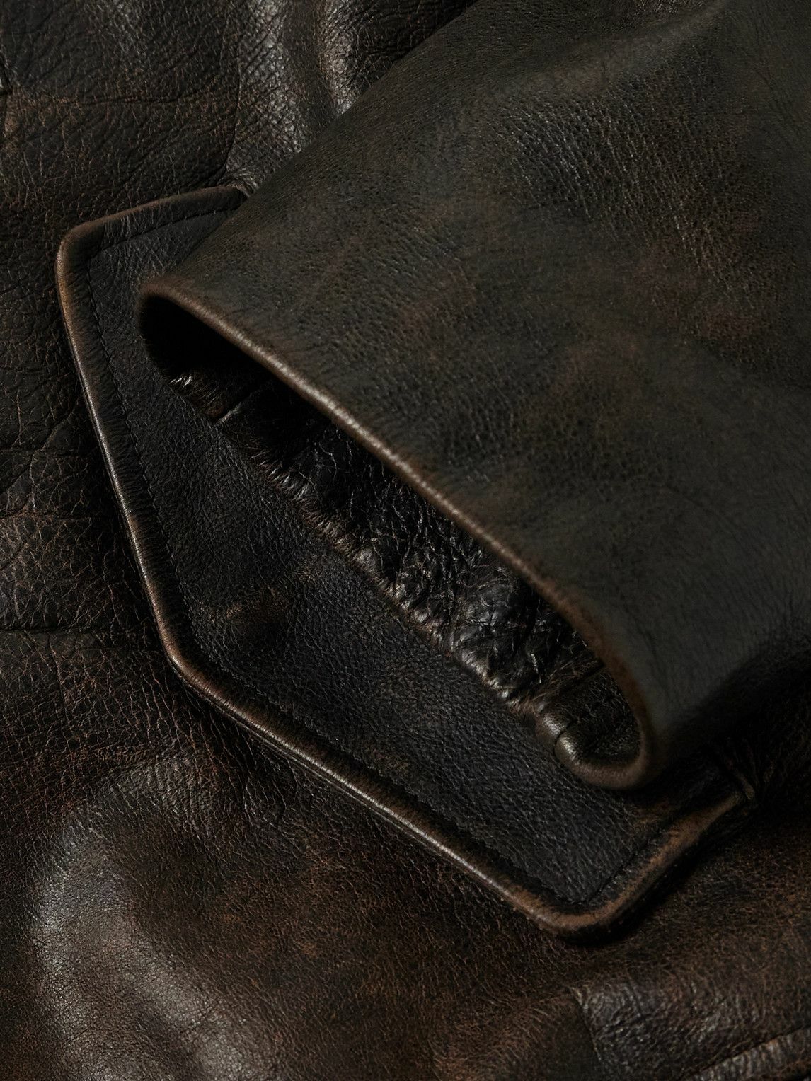 The Row - Akia Leather Jacket - Brown