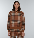 Burberry - Checked cashmere bomber jacket