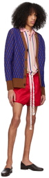 Wales Bonner Brown & Blue Prince Cardigan