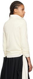 Comme des Garçons Off-White Rolled Edge Sweater