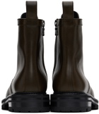 Dries Van Noten Khaki Lace-up Boots