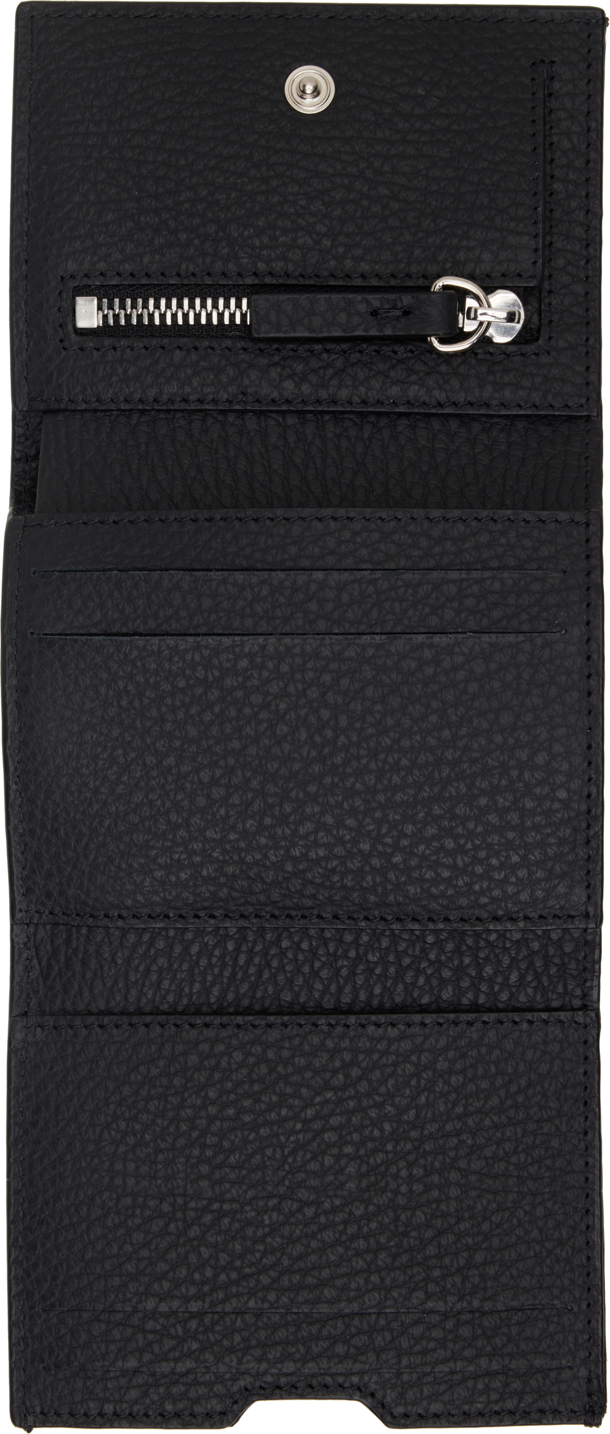 MM6 Maison Margiela Black Numeric Trifold Wallet MM6 Maison Margiela