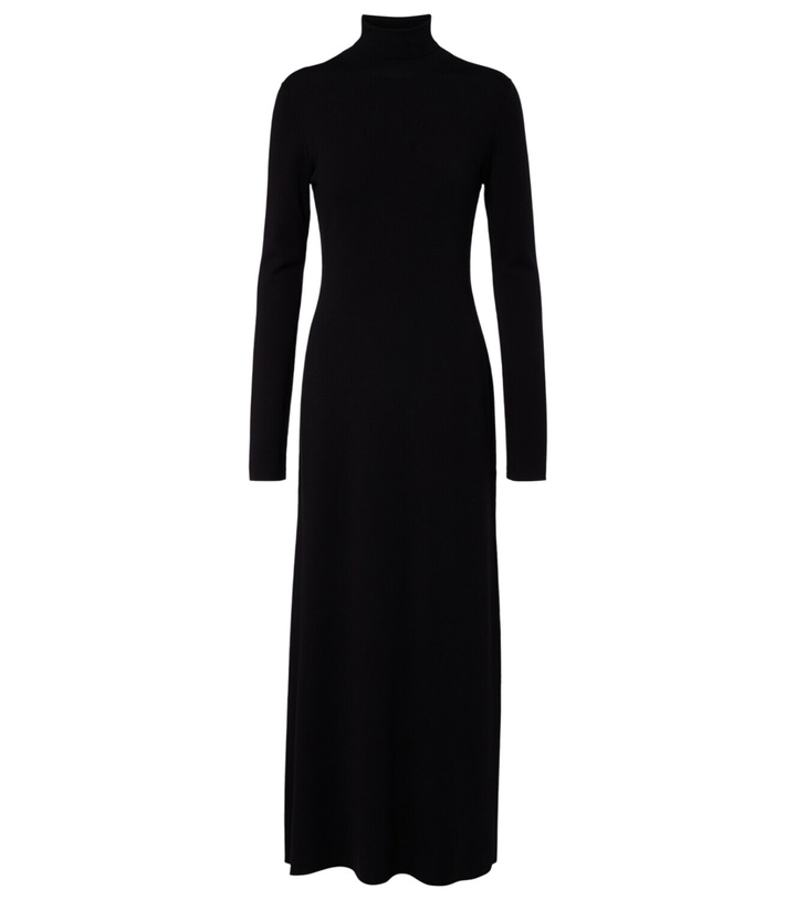 Photo: The Row Leoline turtleneck virgin wool maxi dress