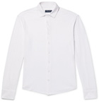 FRESCOBOL CARIOCA - Slim-Fit Cotton and Linen-Blend Jersey Shirt - White