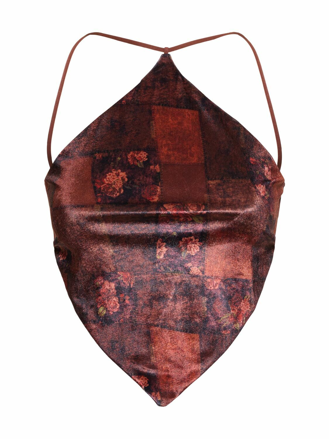 WEWOREWHAT Printed Jersey Triangle Bandana Top
