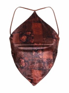 WEWOREWHAT Printed Jersey Triangle Bandana Top