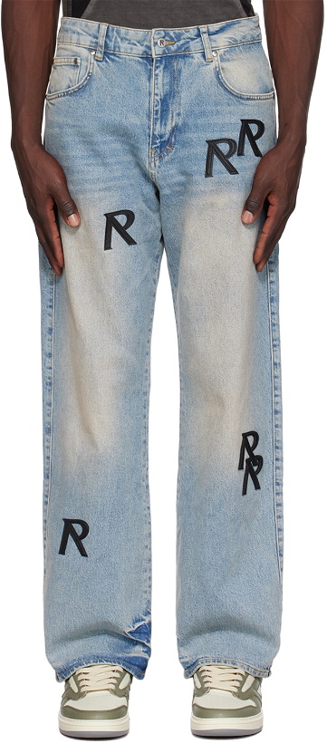 Photo: Represent Blue R3 Initial Baggy Jeans