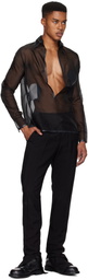 Ludovic de Saint Sernin Black Alan Organdy Shirt