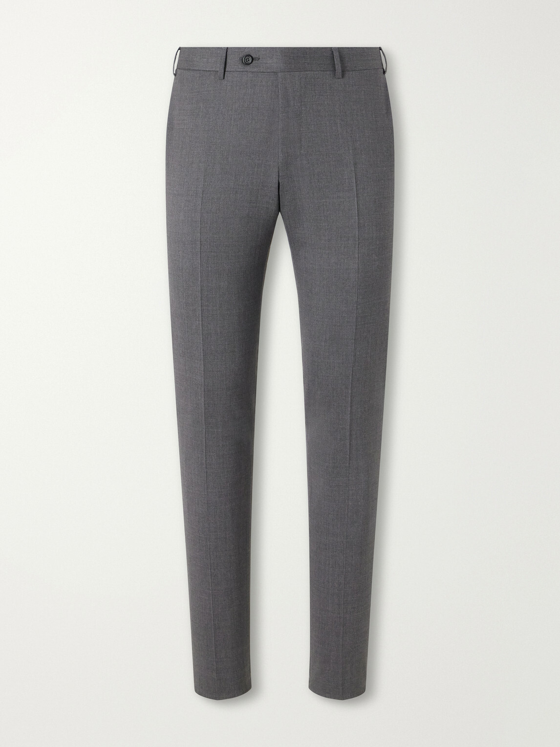 Canali - Straight-Leg Wool-Blend Twill Trousers - Gray