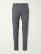 Canali - Straight-Leg Wool-Blend Twill Trousers - Gray