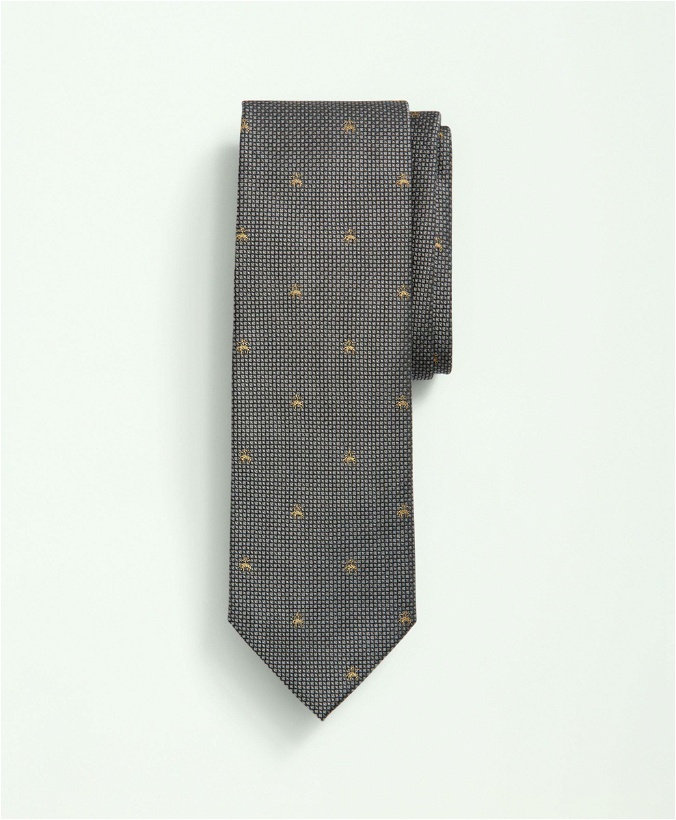 Photo: Brooks Brothers Men's Silk Tie Fleece Mini Square Pattern Tie | Grey