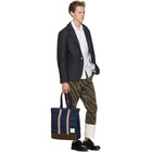 Thom Browne Blue Denim Throw On Cutaway Blazer