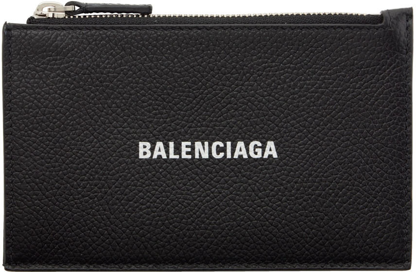 Balenciaga Black Leather Coin Card Holder Balenciaga