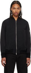 ATTACHMENT Black Insulated Bomber Jacket