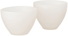 Los Objetos Decorativos Off-White Opal Small Vase Set