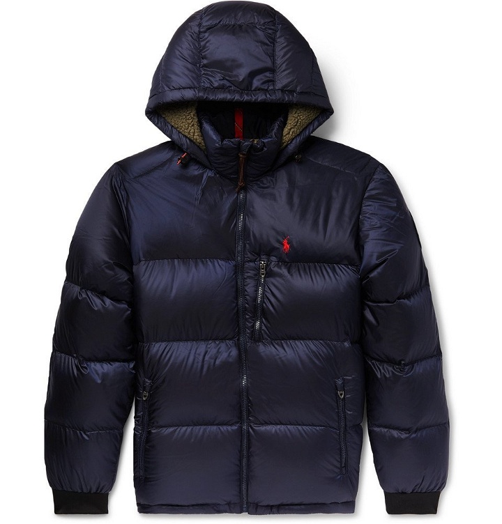 Photo: Polo Ralph Lauren - Faux Shearling-Trimmed Quilted Shell Down Jacket - Men - Navy