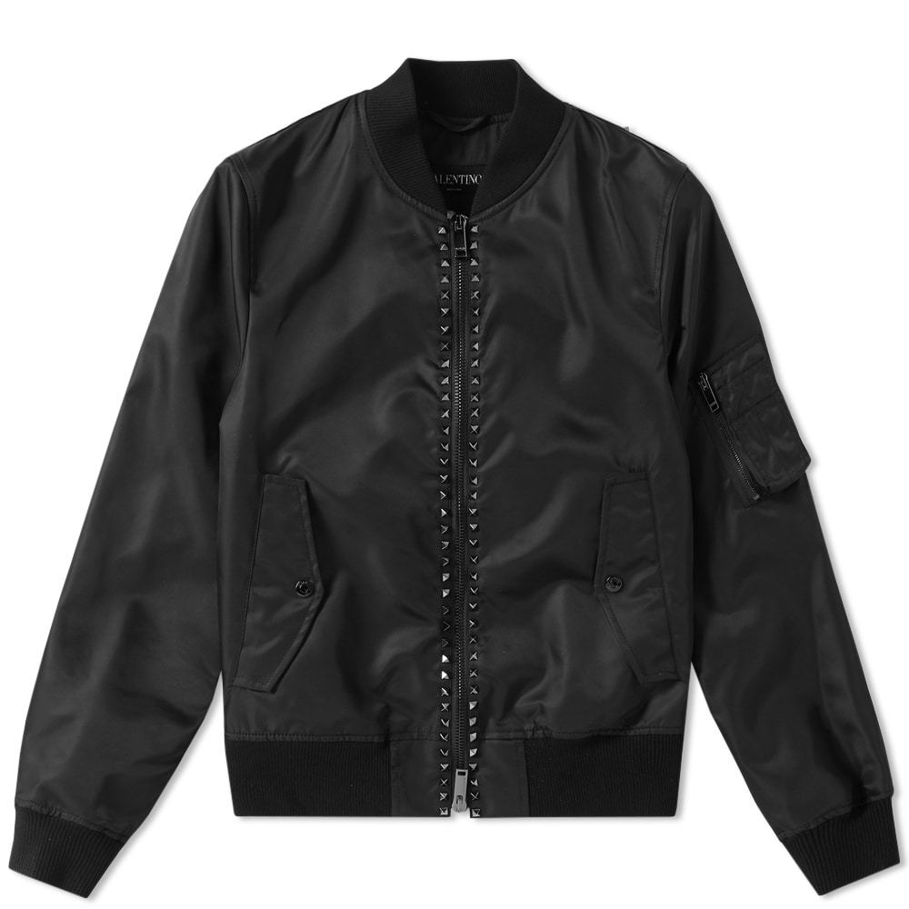 Valentino Rockstud Untitled MA-1 Jacket Black Valentino