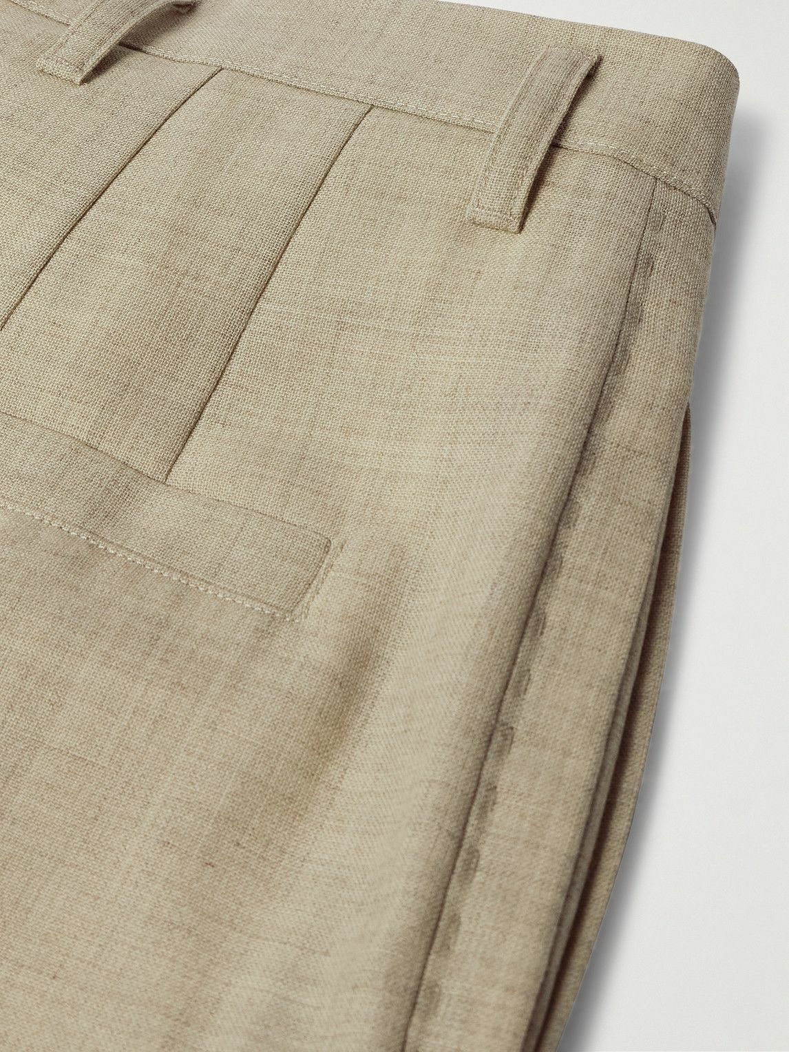 Jacquemus - Canevas Oversized Wide-Leg Pleated Belted Wool Suit Trousers - Neutrals