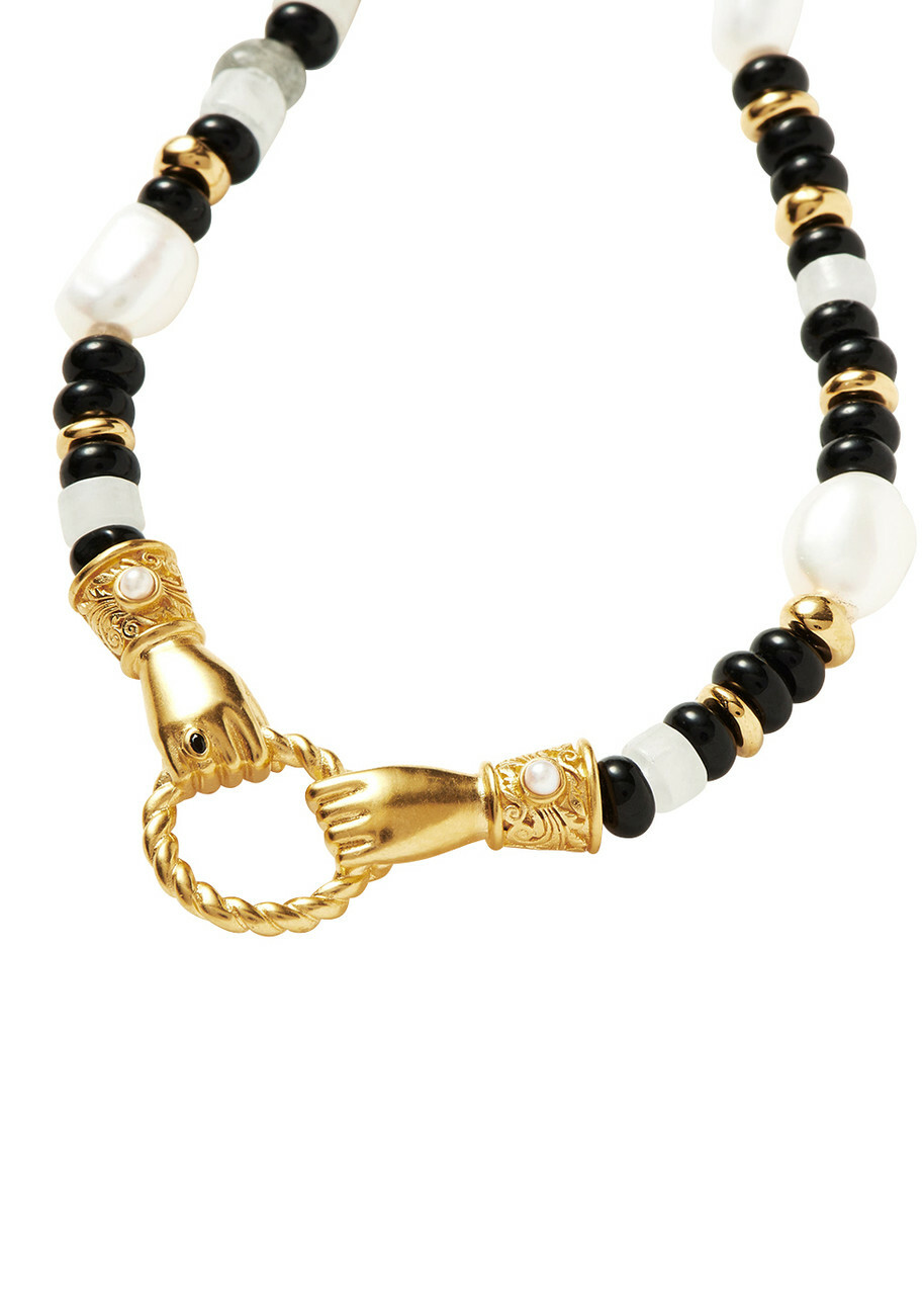 MISSOMA◇HARRIS REED IN GOOD HANDS ネックレス【送料関税込】 Missoma x Harris Reed In Good Hands Pearl Charm Necklace