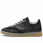 MM6 Maison Margiela Men's Leather Court Sneakers in Black